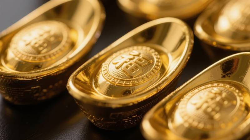 金条闪耀光芒图片