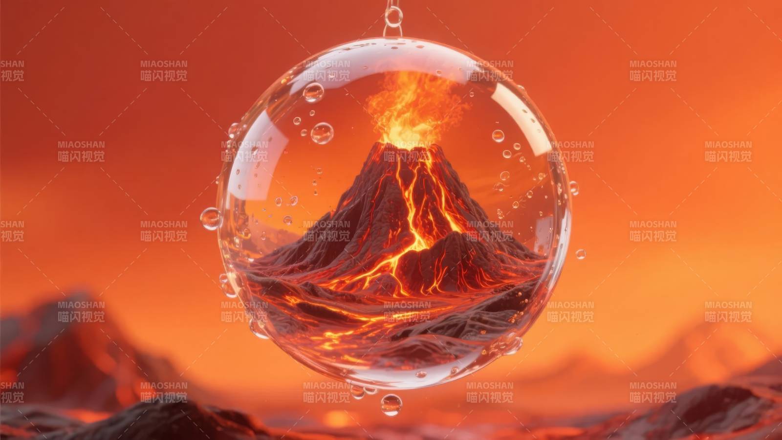 火山熔岩球图片