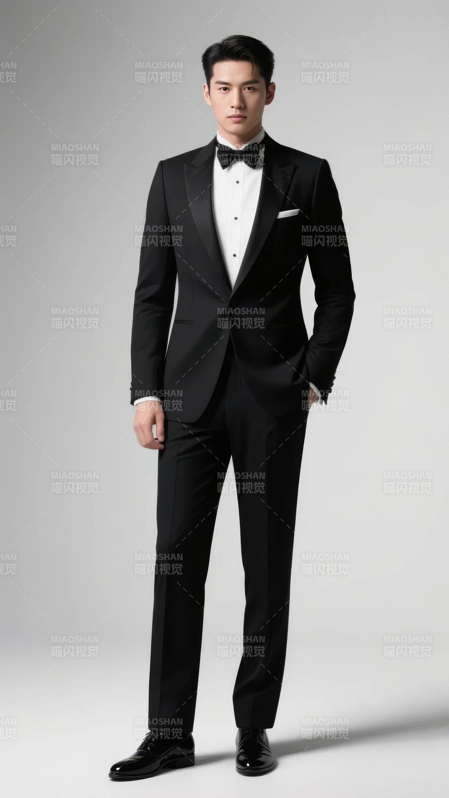 男士黑色礼服造型图片