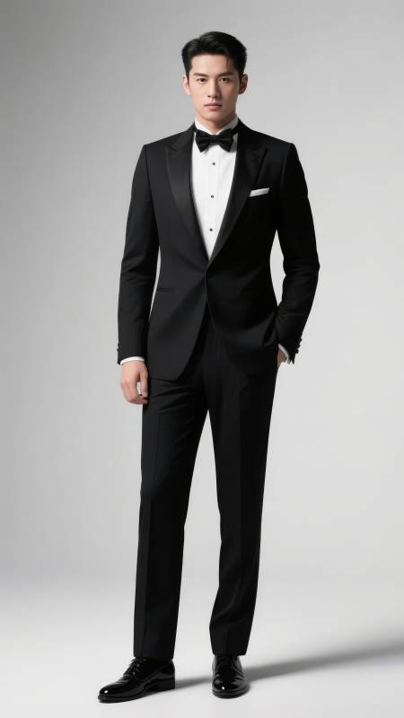 男士黑色礼服造型图片