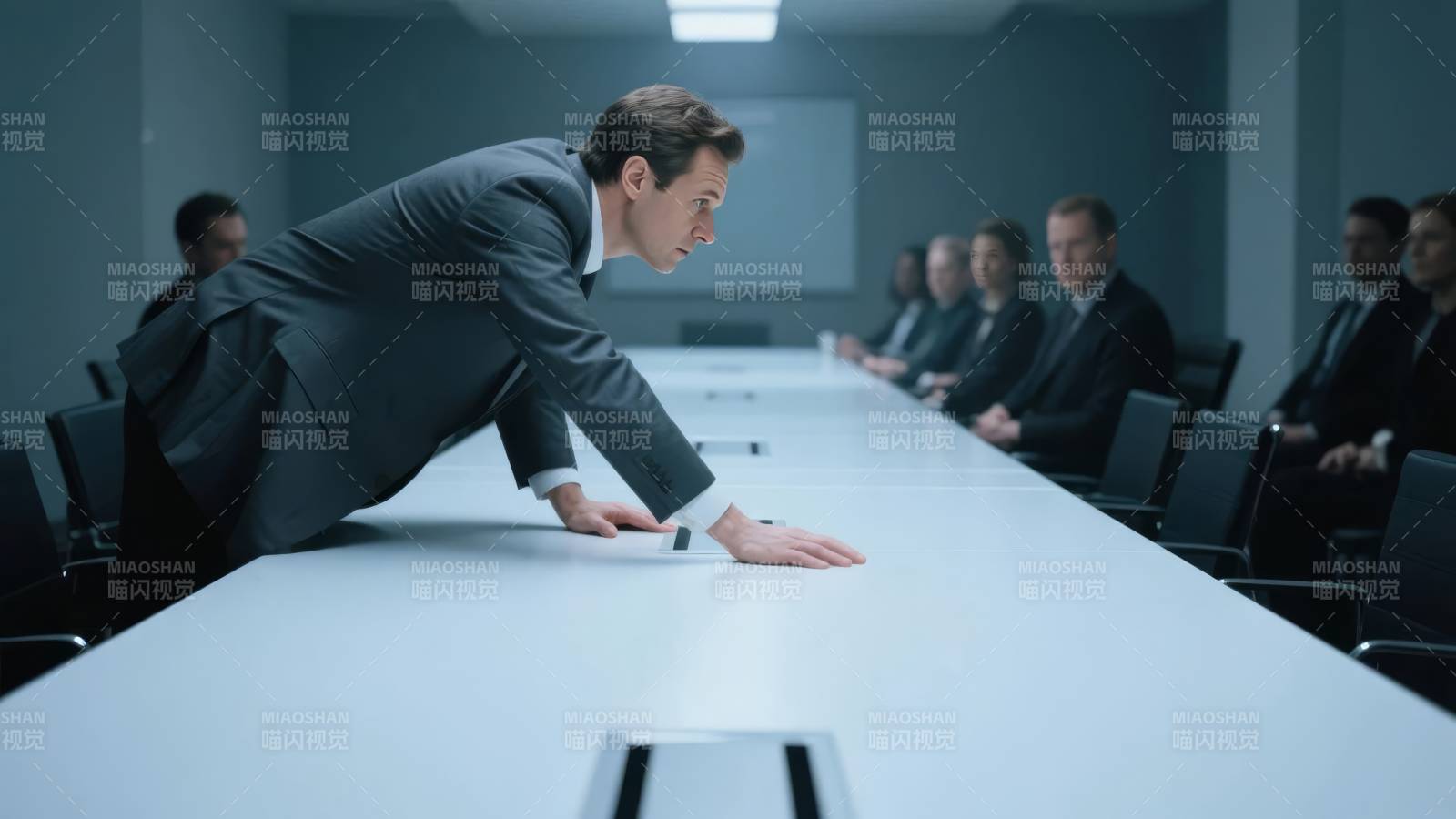 会议室里的紧张对峙图片