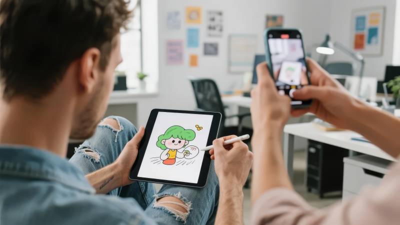 数字绘画创作瞬间图片