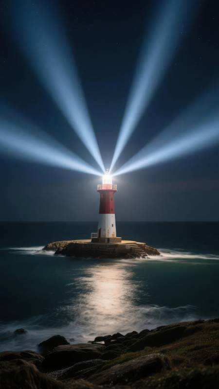 灯塔夜光图片