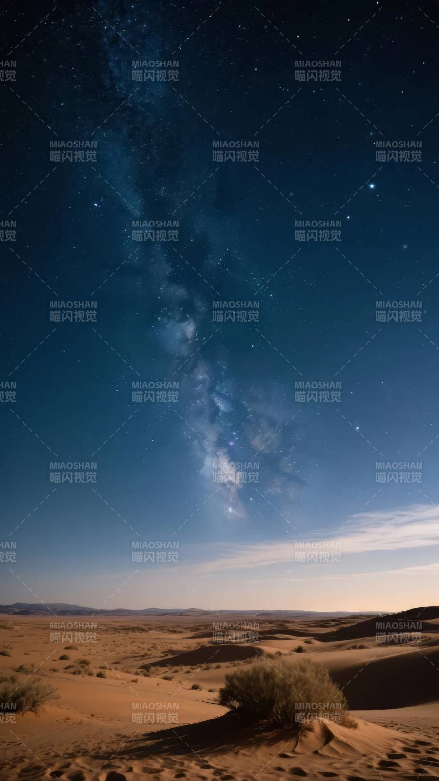 沙漠星河夜景图片