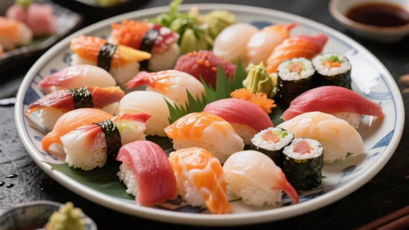 精致寿司拼盘图片