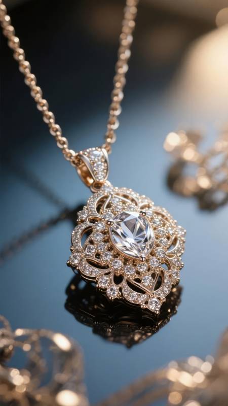 璀璨钻石吊坠图片