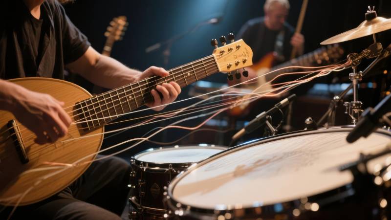 乐队演奏瞬间图片