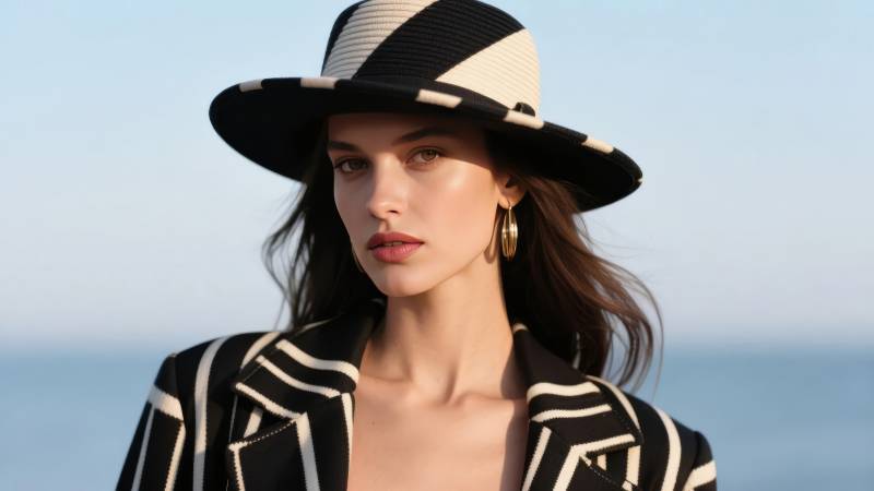 海边时尚女性写真图片