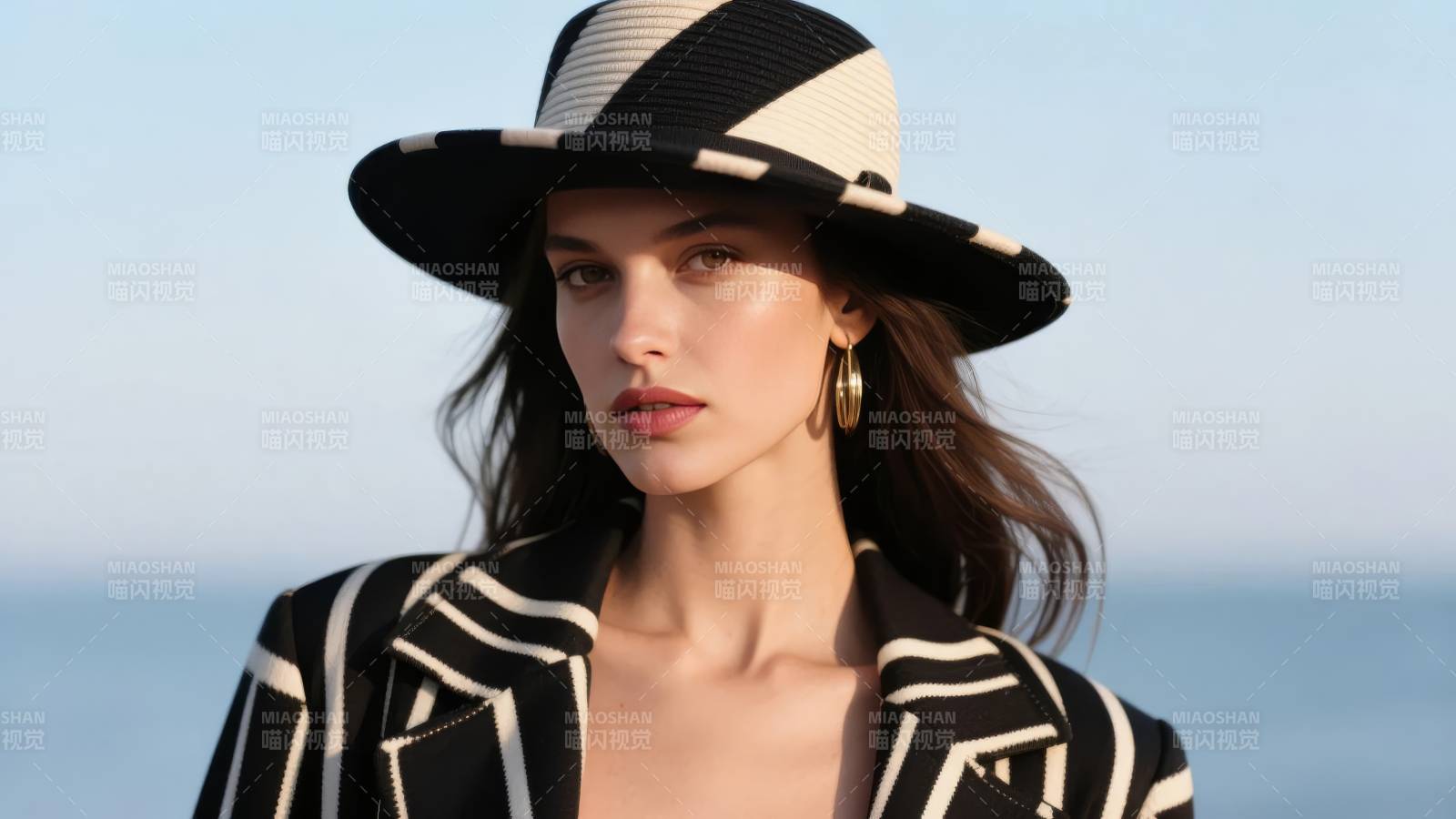 海边时尚女性写真图片