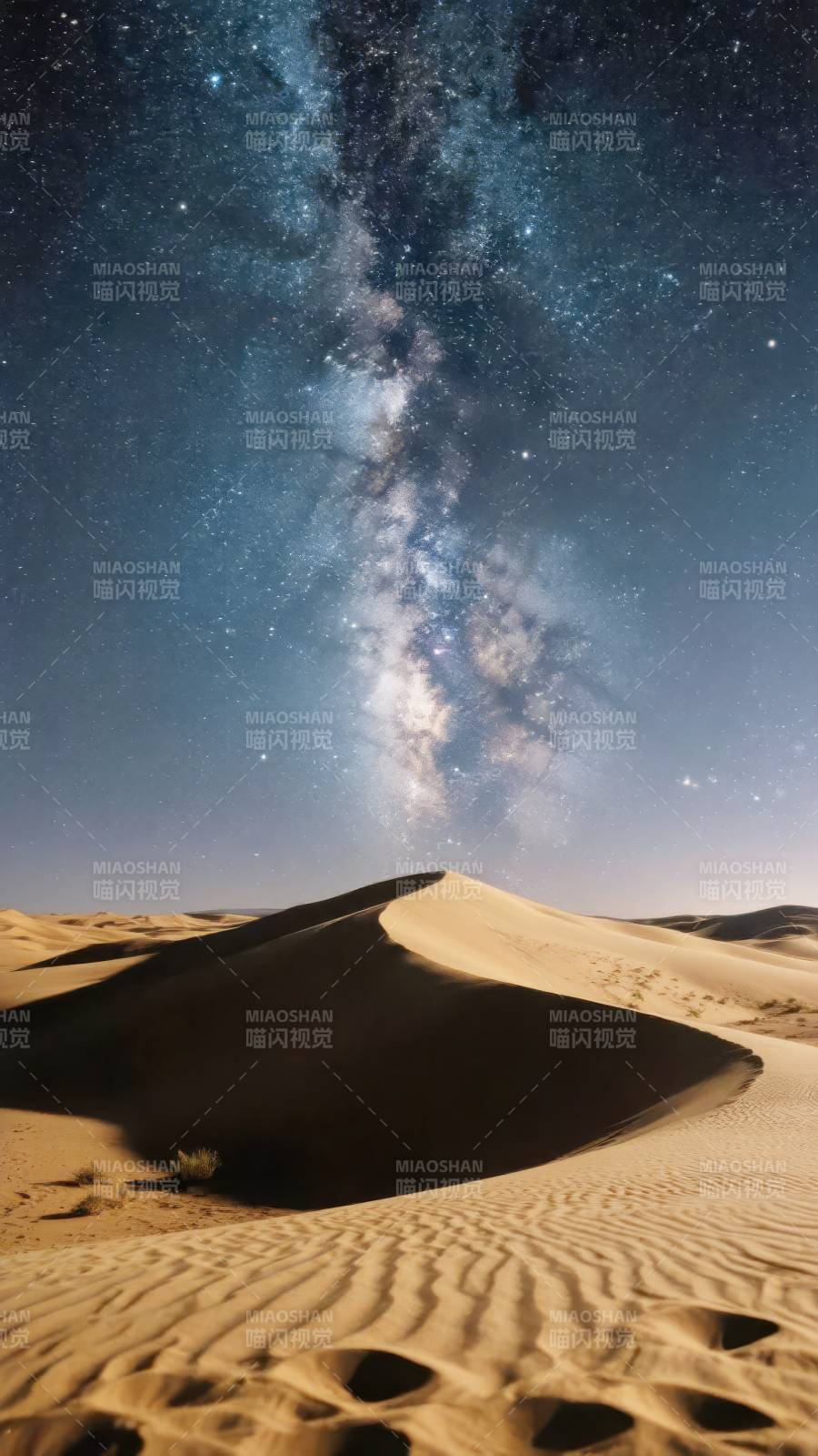 沙漠星河夜景图片