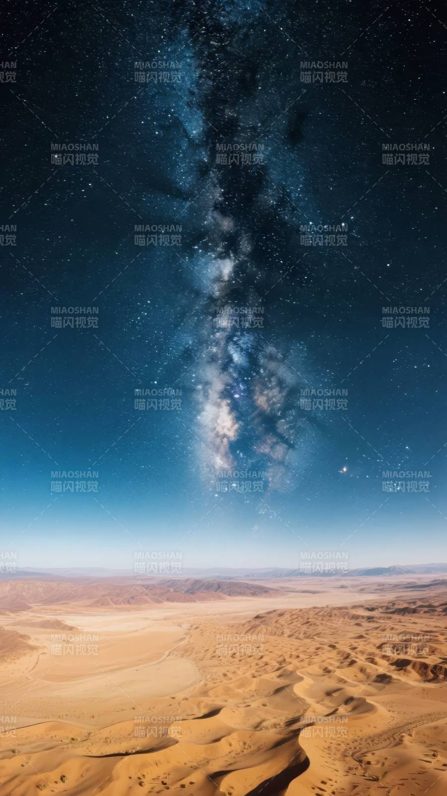 沙漠星河夜景图片