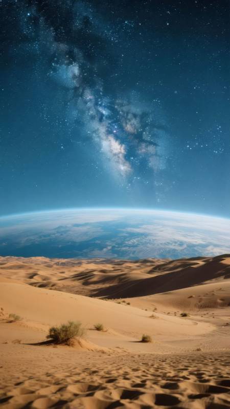 沙漠星空地球曲图片