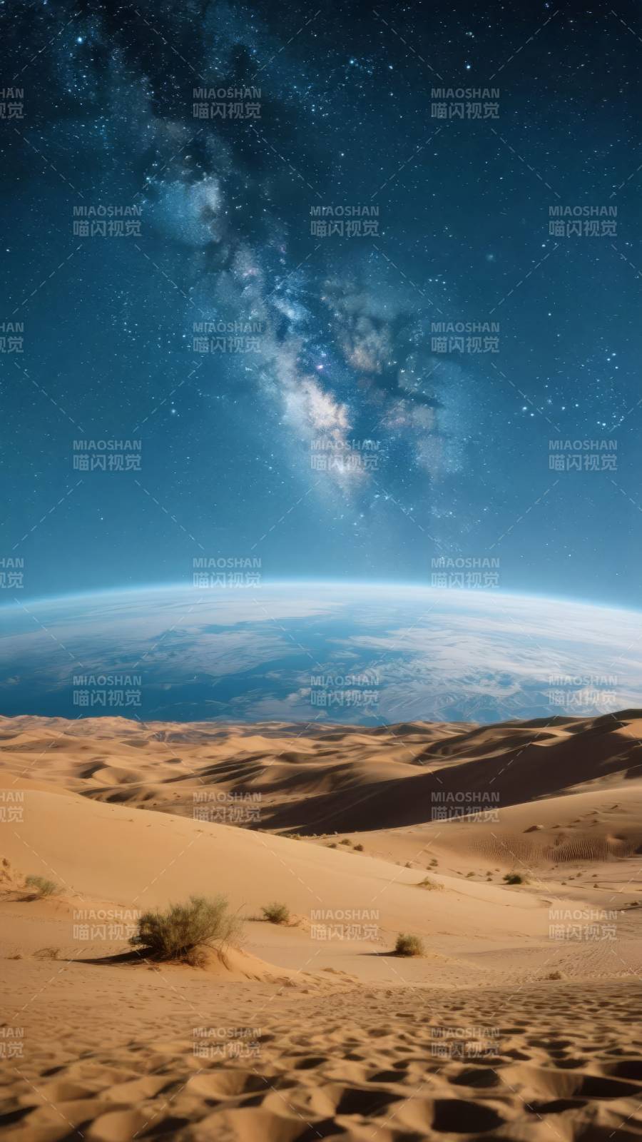 沙漠星空地球曲图片