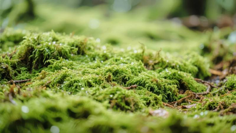 青苔覆盖的地面图片