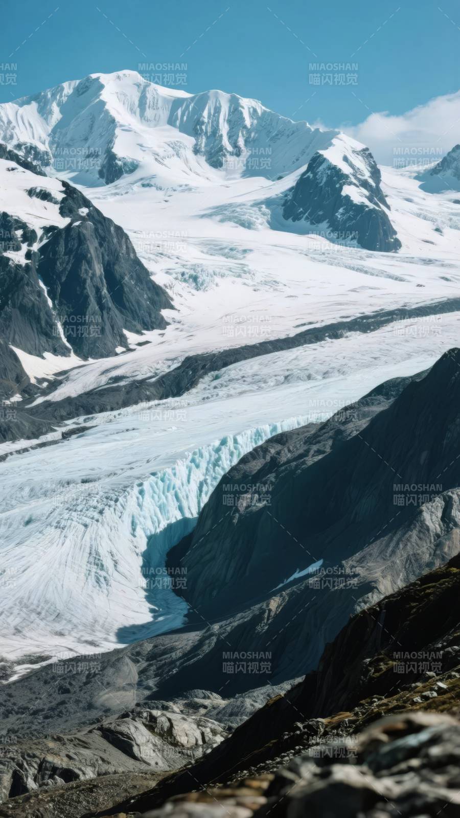 雪山冰川壮丽景色图片