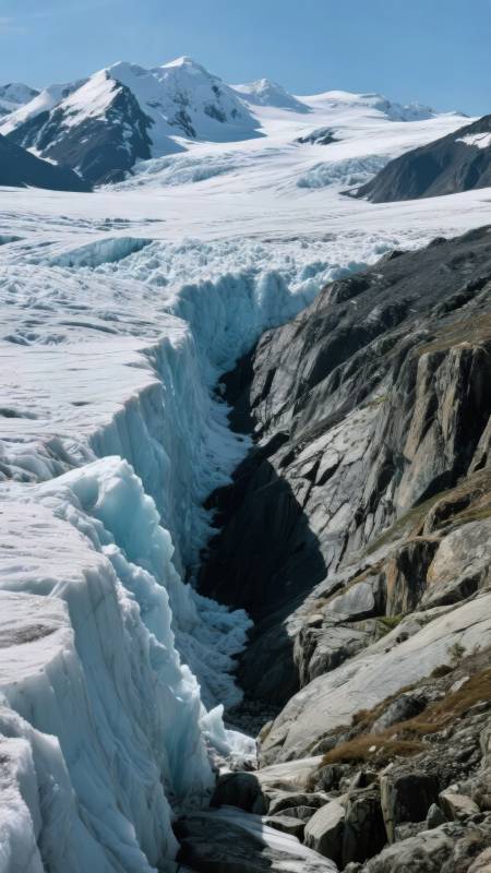 冰川裂谷奇景图片
