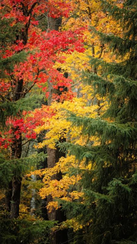 秋林彩叶争艳图片