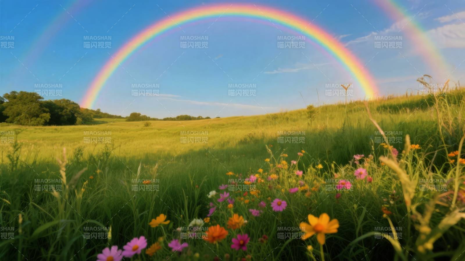 彩虹花田图片