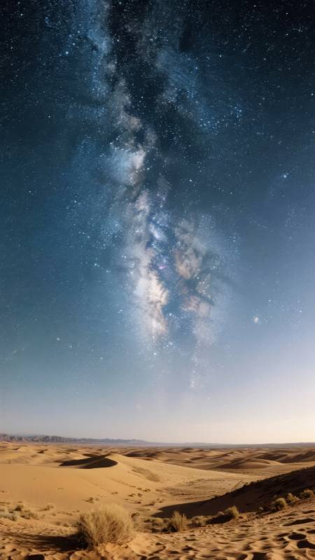 沙漠星河夜景图片