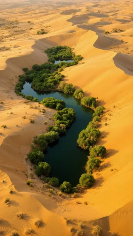 沙漠绿洲奇景图片