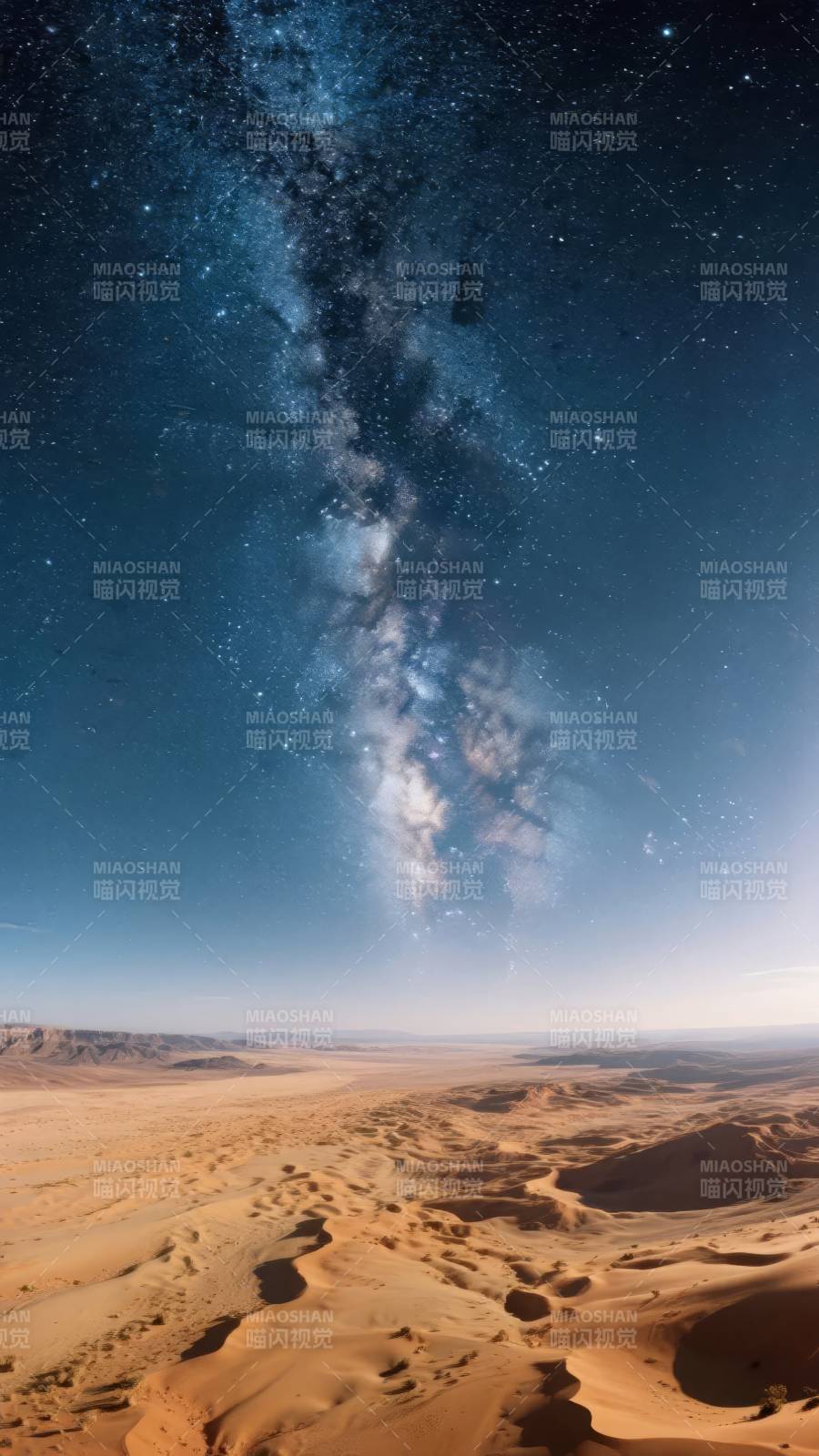 沙漠星空银河图片