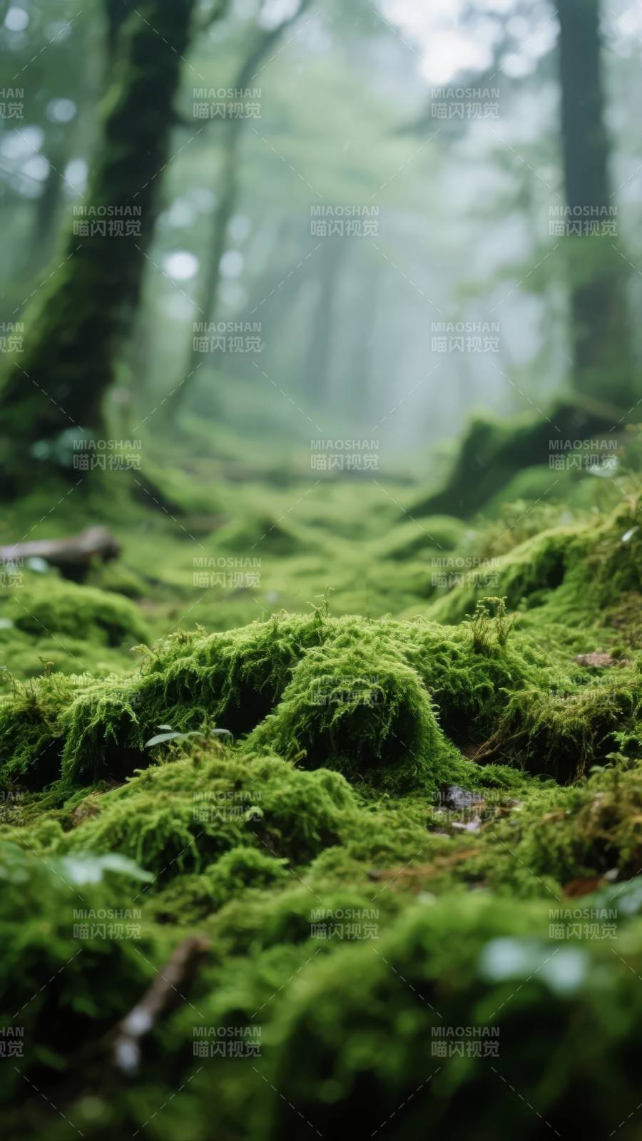 雾林青苔图片