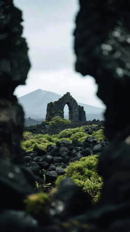 火山拱门奇景图片