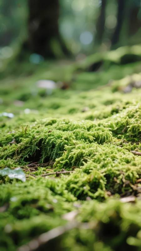青苔铺就森林地毯图片