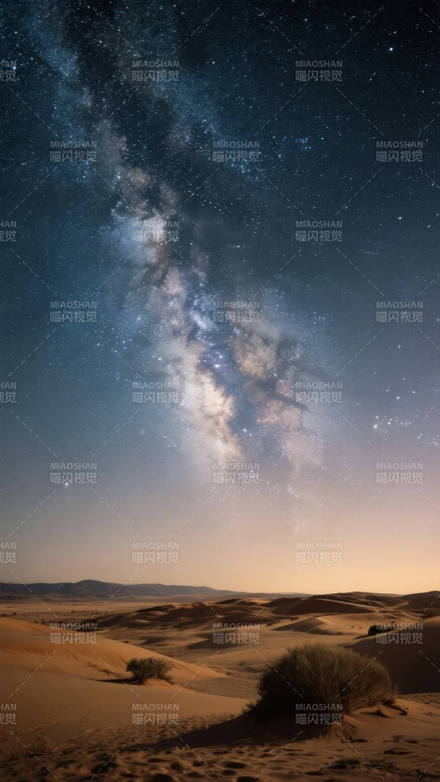 沙漠星河夜景图片