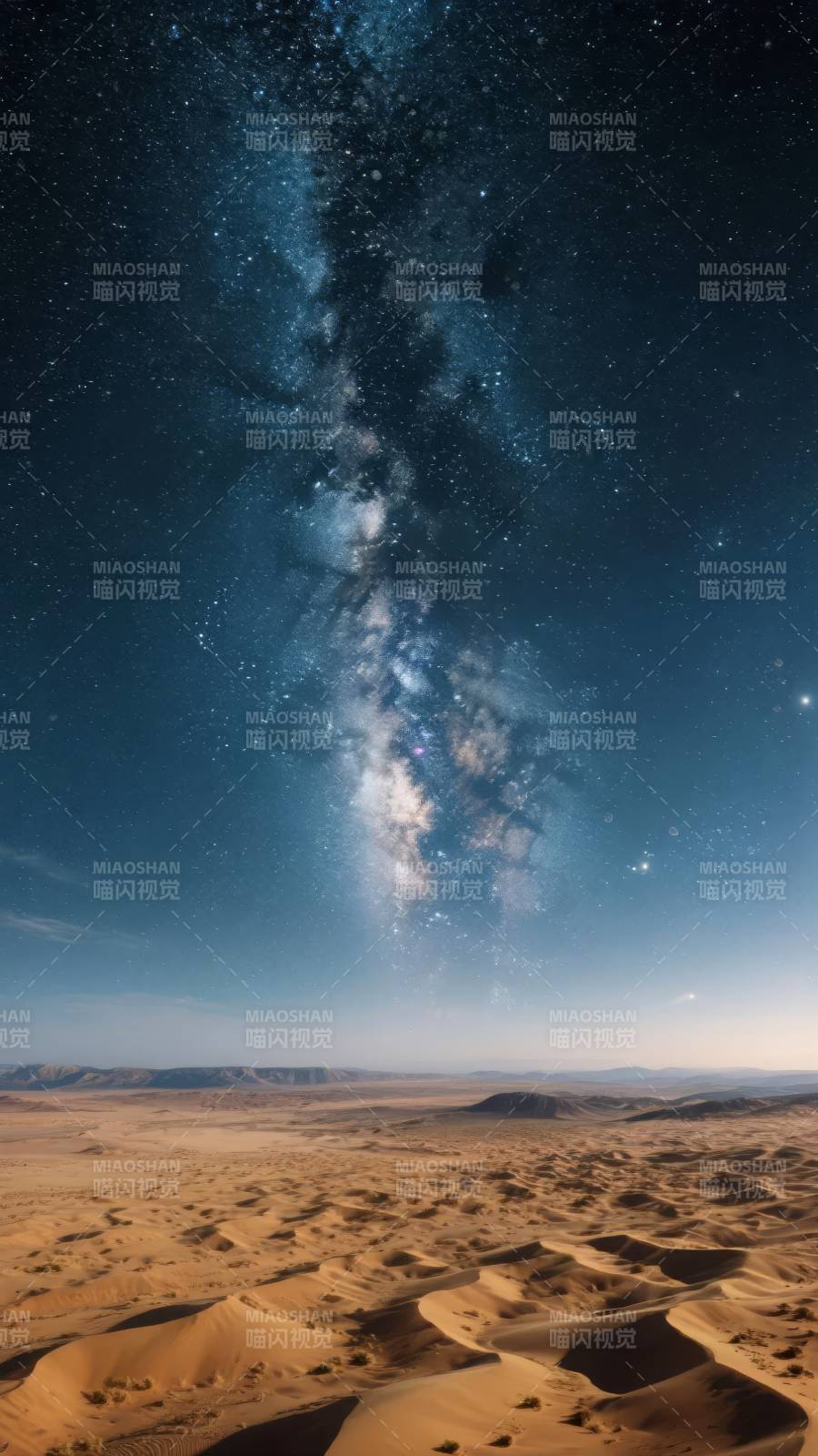 沙漠星河夜景图片