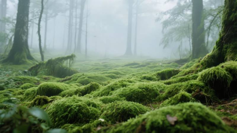 雾林青苔图片