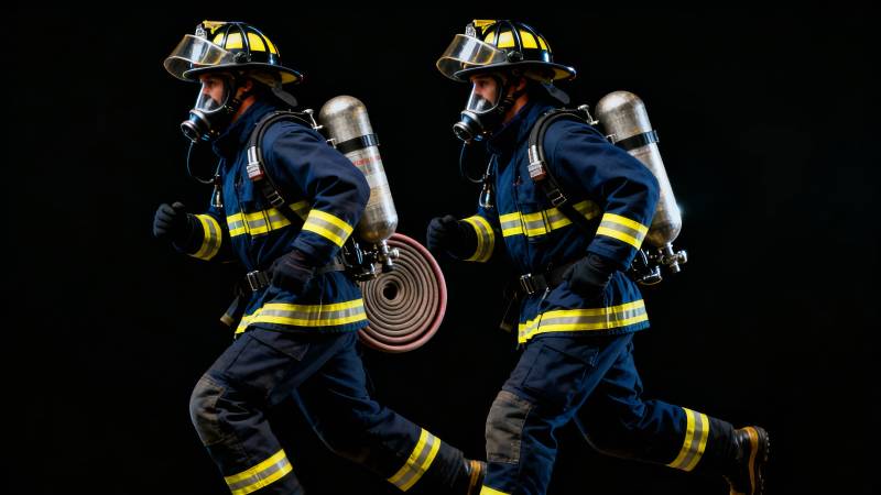 消防员紧急救援图片