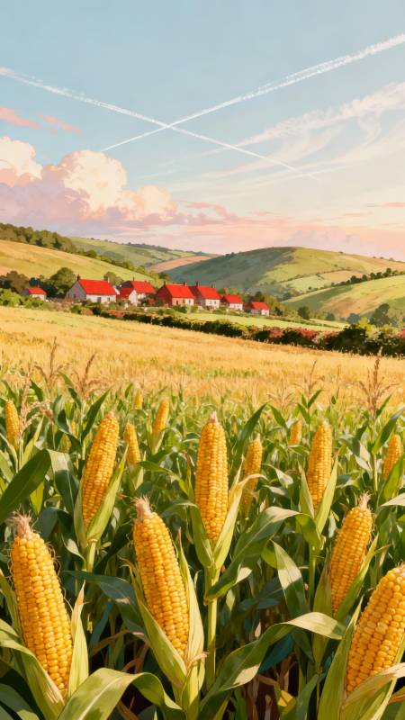 金秋玉米田风光图片