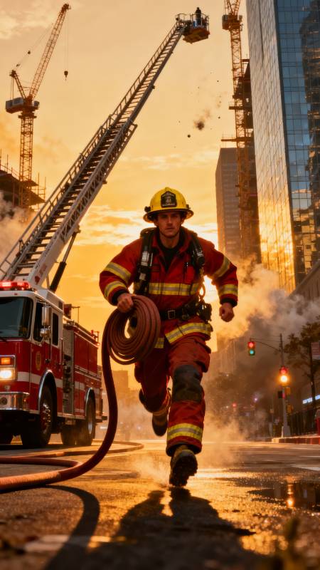 火场救援瞬间图片