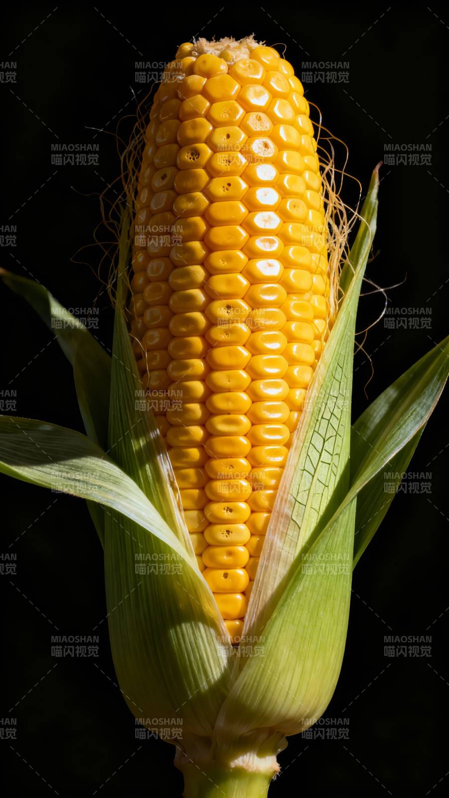 金黄玉米特写图片