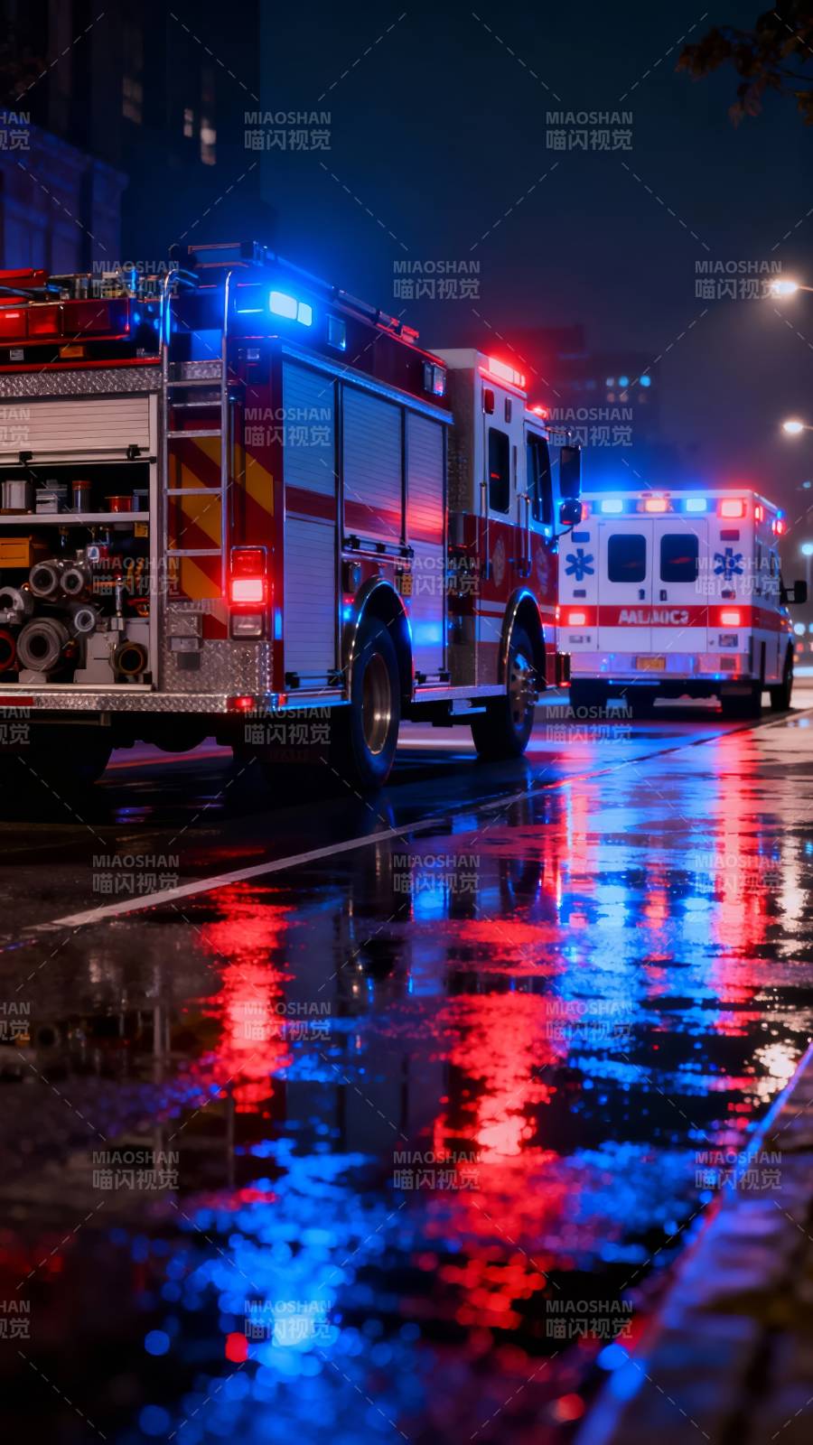 雨夜救援现场图片