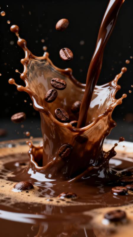 咖啡飞溅瞬间图片