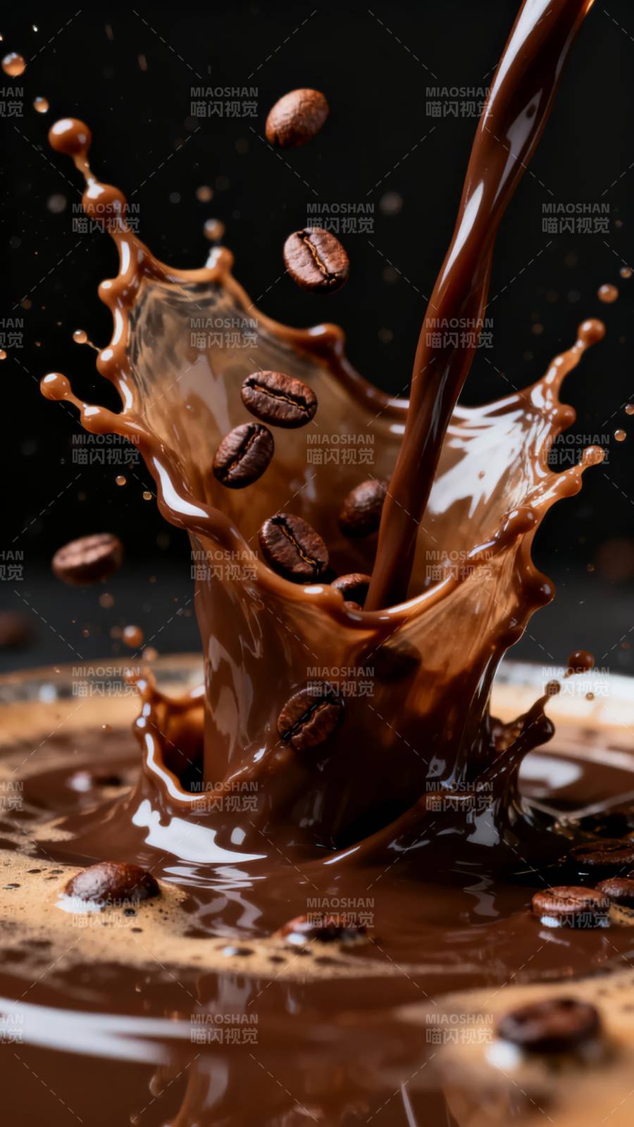 咖啡飞溅瞬间图片