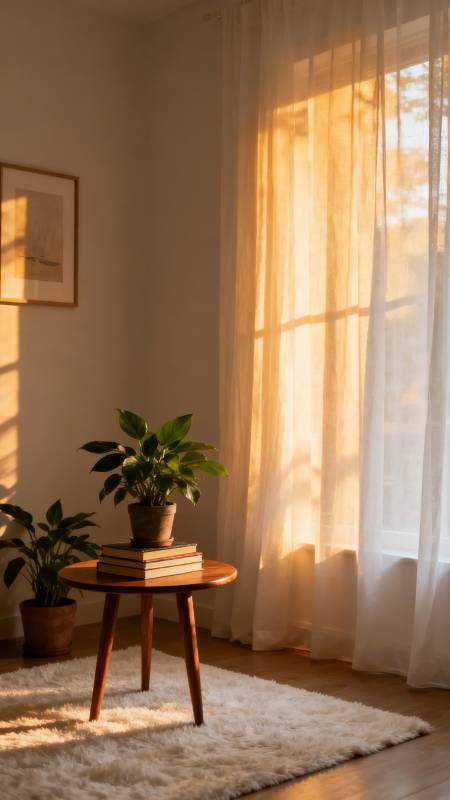 阳光洒落的静谧角落图片