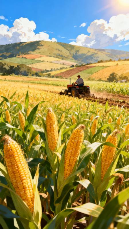 金秋玉米丰收图图片