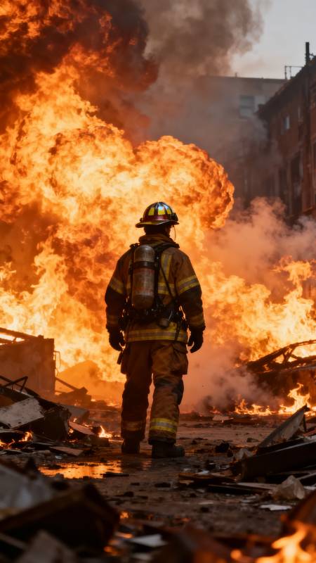 烈火中的逆行者图片