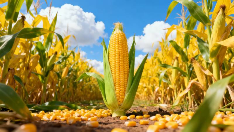 金秋玉米丰收景图片