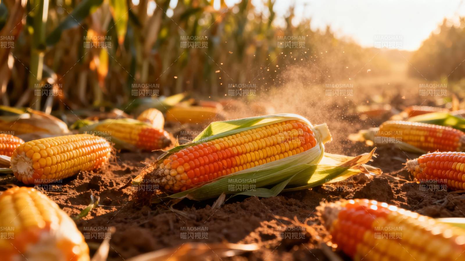 金秋玉米丰收图图片