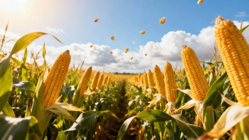 金秋玉米田图片