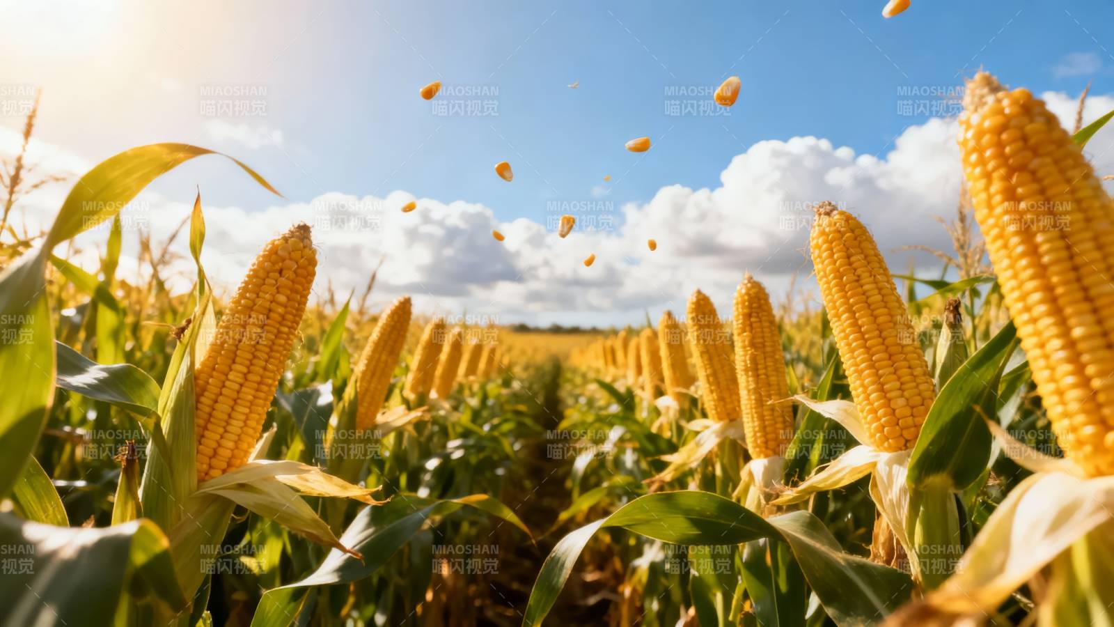 金秋玉米田图片