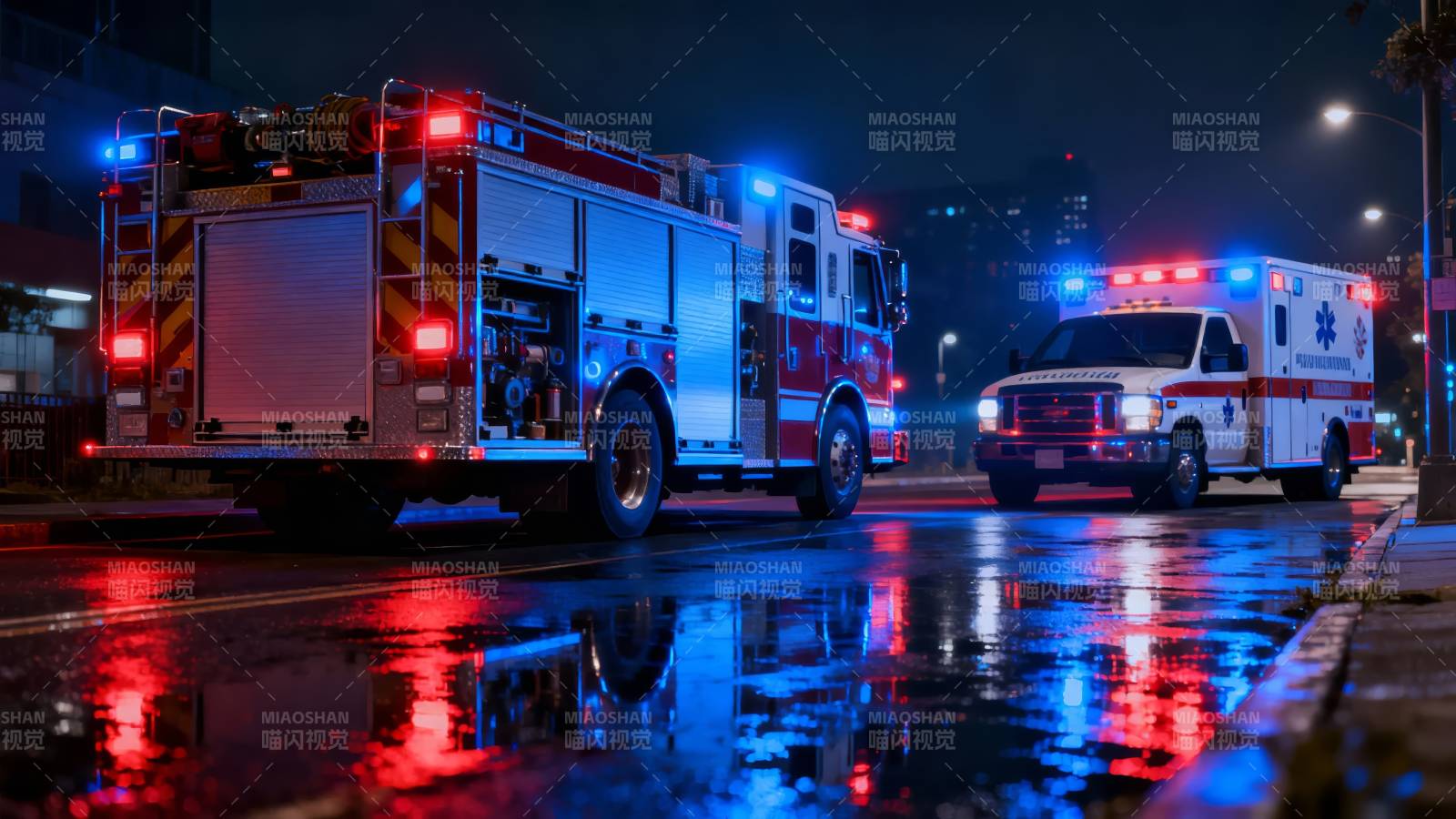 雨夜救援现场图片