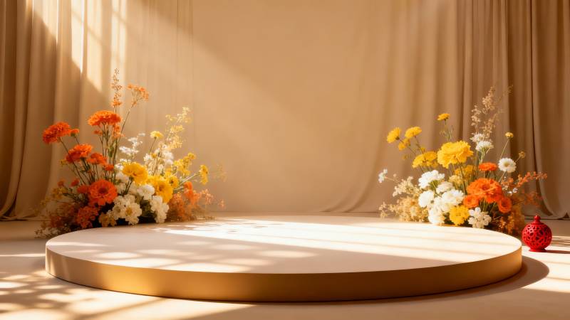 花艺舞台光影图片