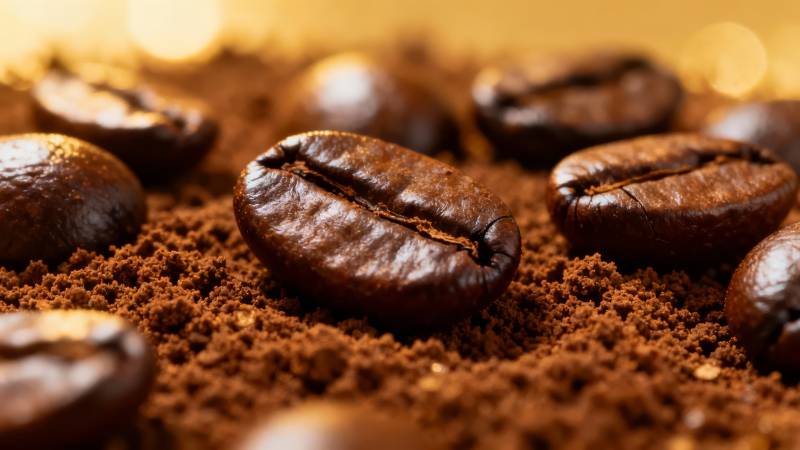 咖啡豆与研磨粉图片