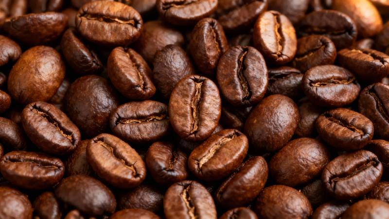 咖啡豆特写图片