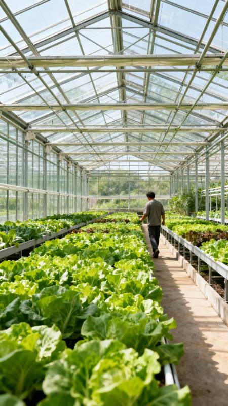 温室里的绿色生机图片